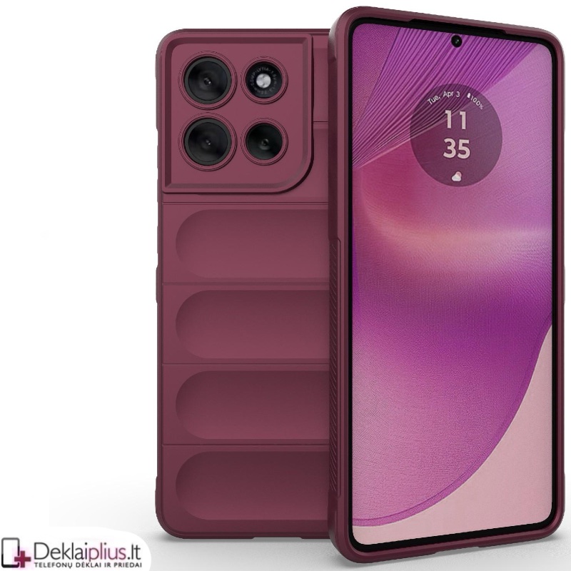 Magic Shield guminis dėklas - bordo spalvos (Motorola Moto G86 Power) Magic Shield guminis dėklas - bordo spalvos (Motorola Moto G86 Power)